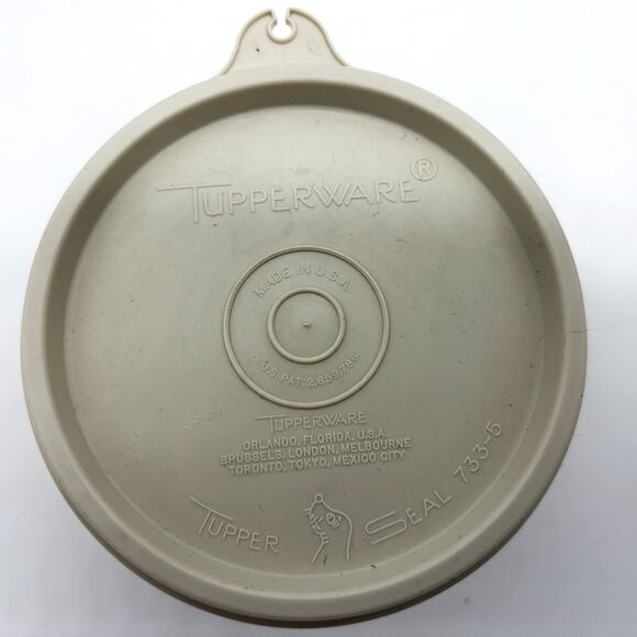 Vtg Tupperware Condiment Harvest Gold Caddy 757-9 Almond Creamer 1414-2 Spoon - Picture 5 of 10